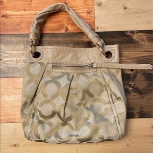 Coach handbag with shoulder strap